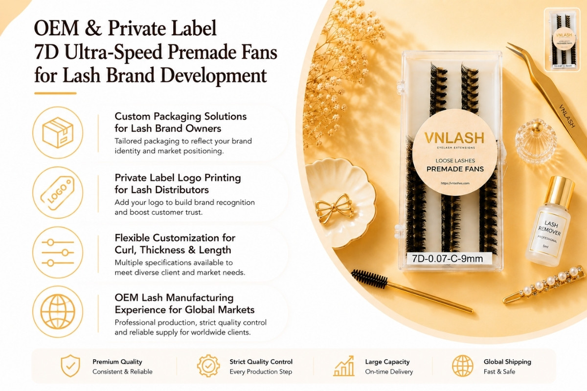 OEM & Private Label 7D Ultra-Speed Premade Fans for Lash Brand Development