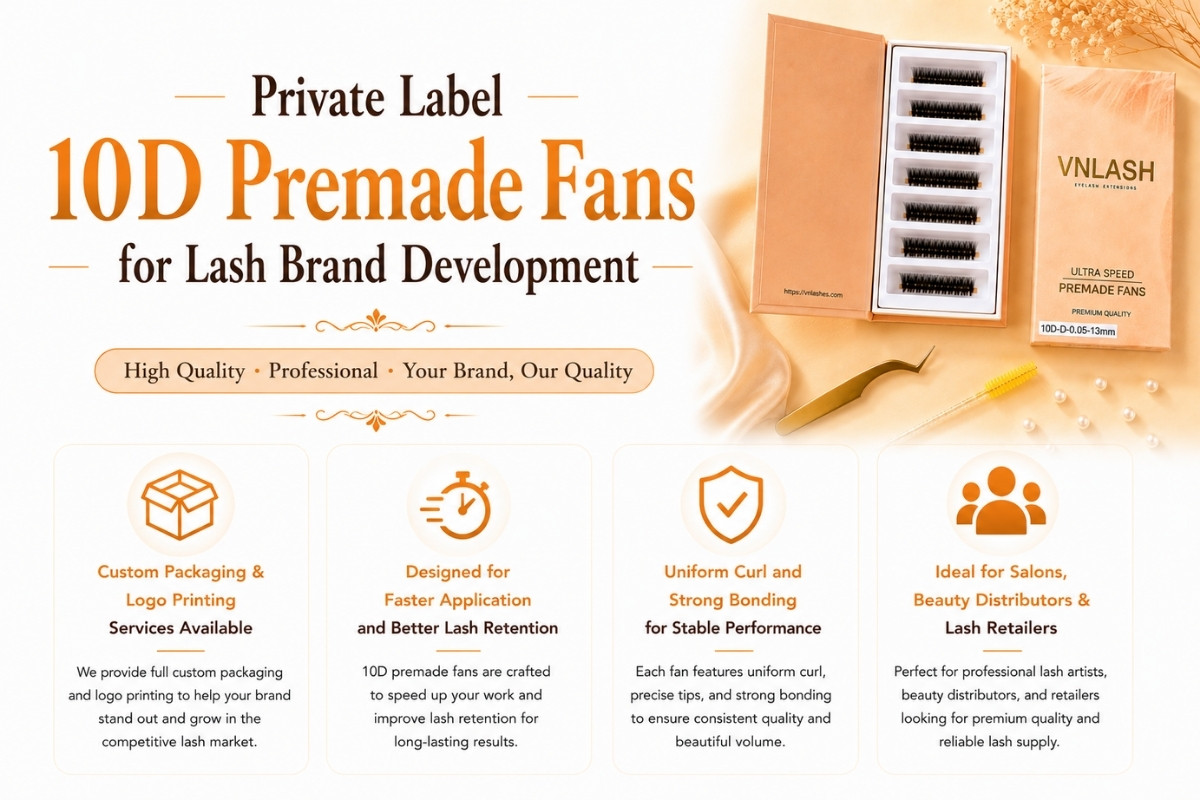 Private Label 10D Premade Fans for Lash Brand Development