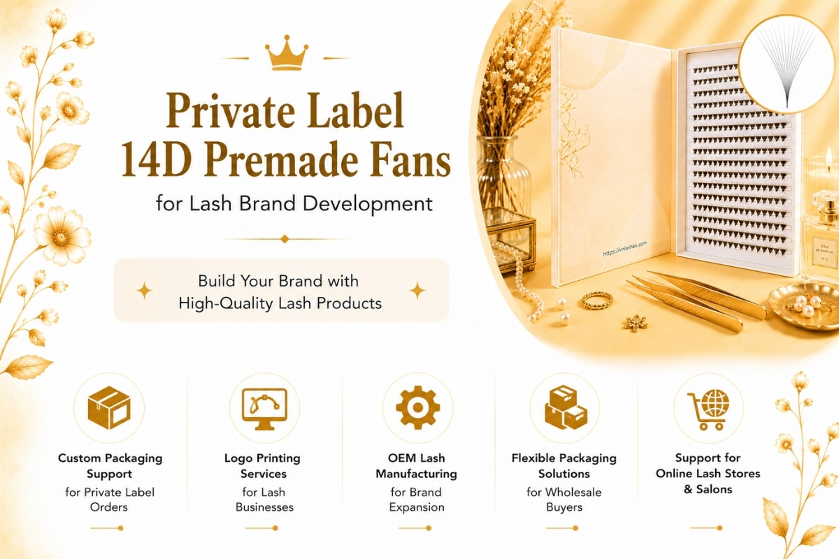 Private Label 14D Premade Fans for Lash Brand Development