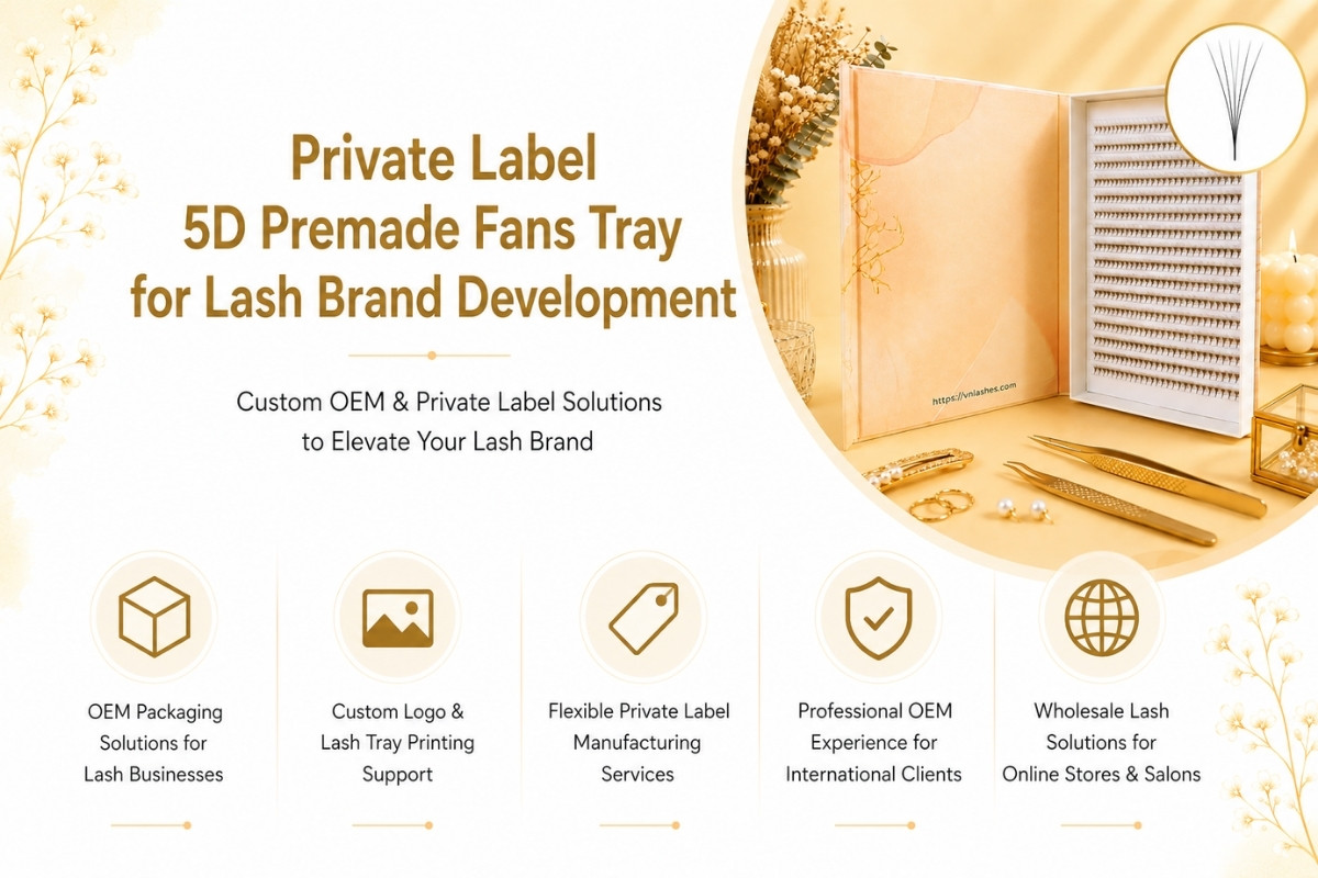 Private Label 5D Premade Fans Tray for Lash Brand Development