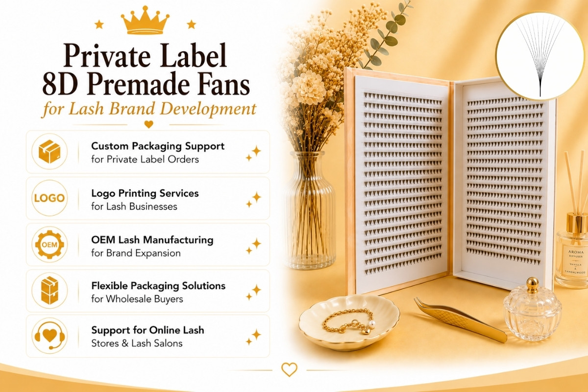 Private Label 8D Premade Fans for Lash Brand Development