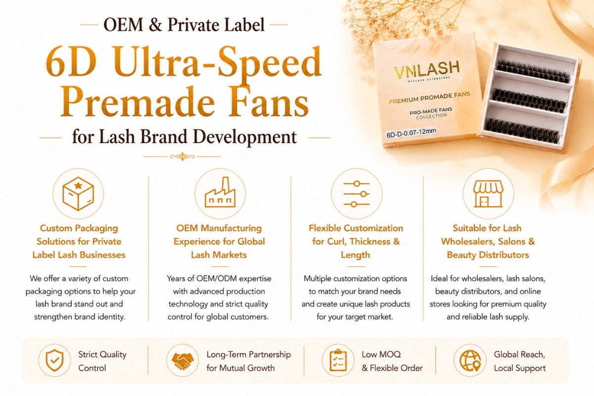 OEM & Private Label 6D Ultra-Speed Premade Fans for Lash Brand Development