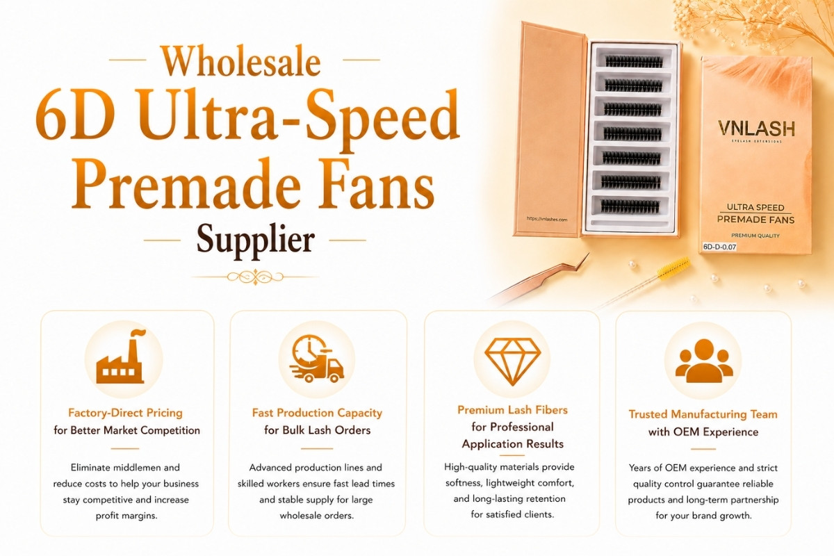 Private Label 6D Premade Fans for Lash Brand Expansion