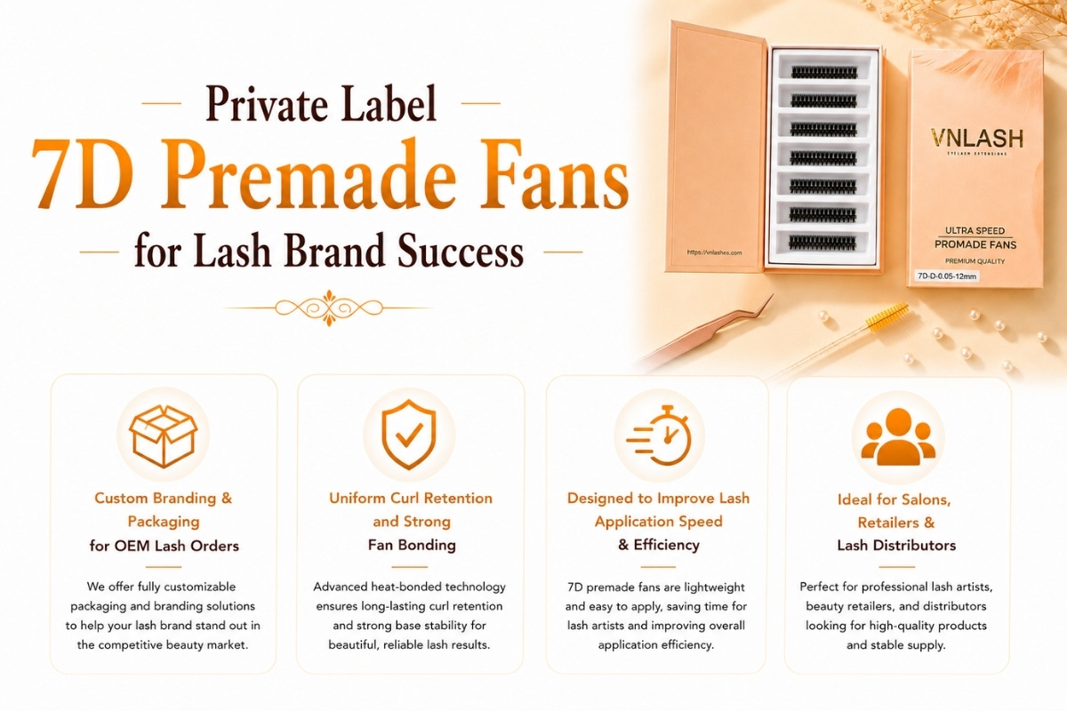 Private Label 7D Premade Fans for Lash Brand Success