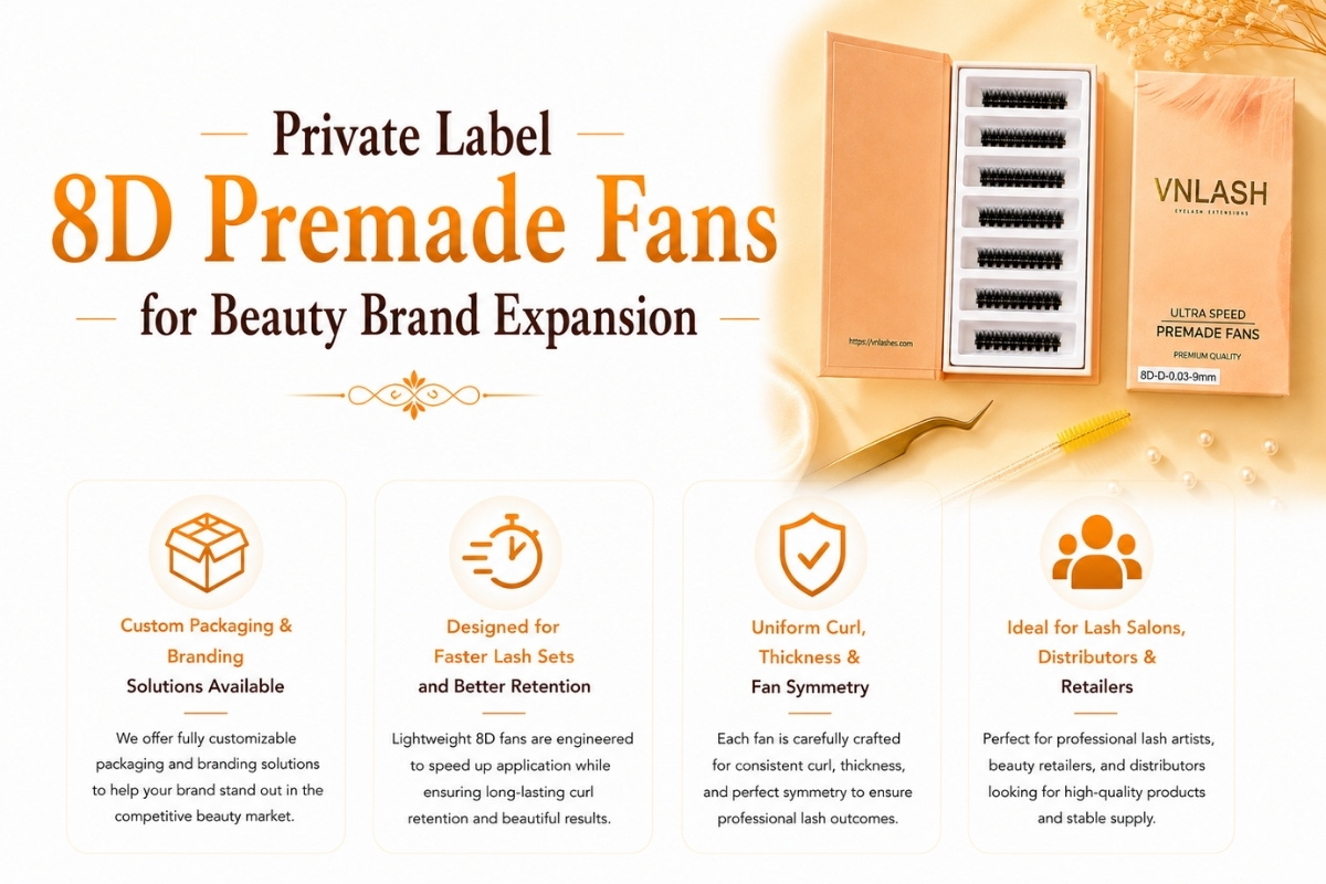 Private Label 8D Premade Fans for Beauty Brand Expansion