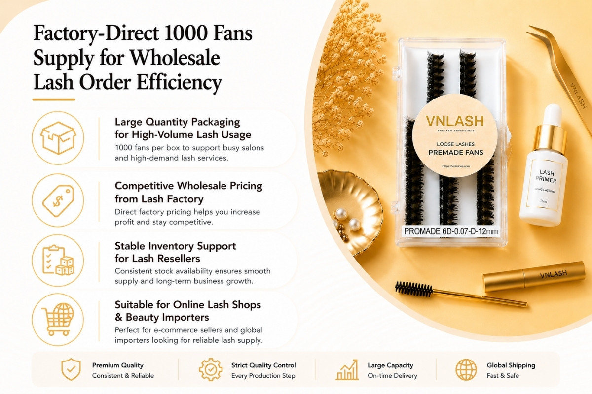 Factory-Direct 1000 Fans Supply for Wholesale Lash Order Efficiency