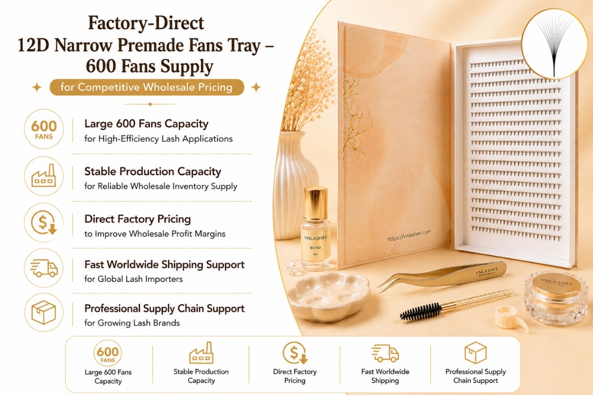 Factory-Direct 12D Narrow Premade Fans Tray – 600 Fans Supply for Competitive Wholesale Pricing