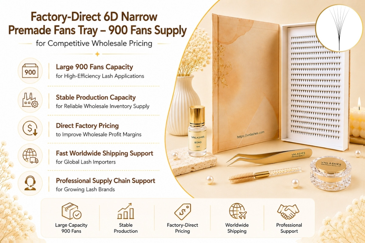 Factory-Direct 6D Narrow Premade Fans Tray – 900 Fans Supply for Competitive Wholesale Pricing
