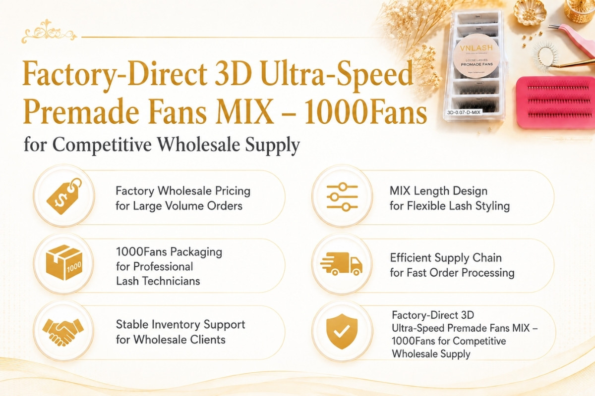 Abanicos premade ultrarrápidos 3D mixtos directamente de fábrica – 1000 abanicos para un suministro mayorista competitivo