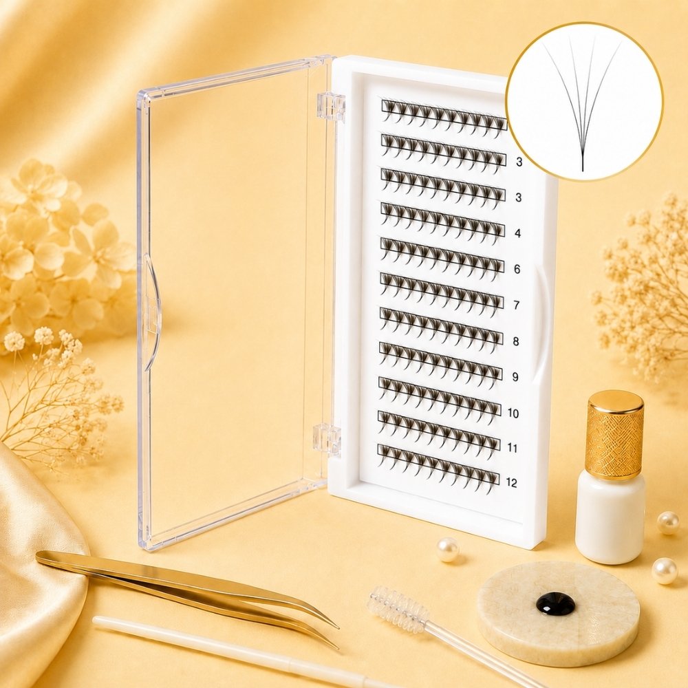 4D Premade Fans Tray 120 Fans VNLASHES