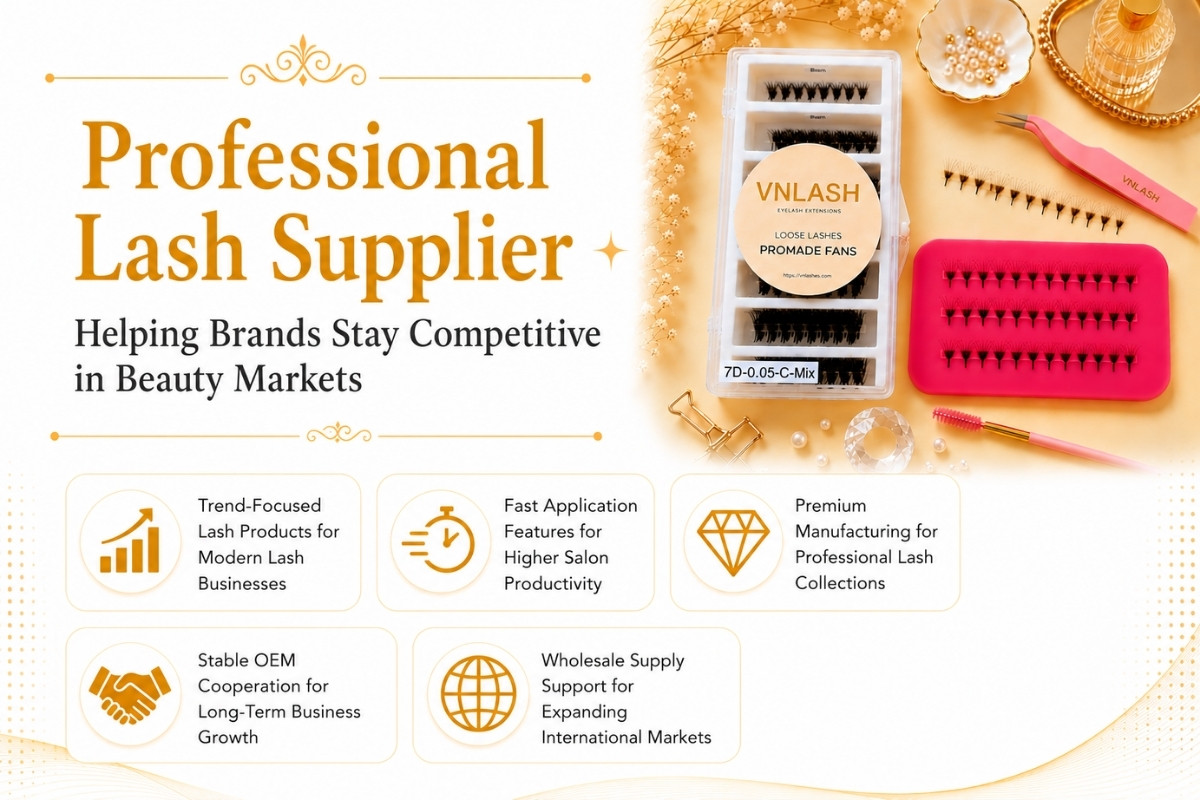 Proveedor profesional de pestañas que ayuda a las marcas a mantenerse competitivas en el mercado de la belleza.