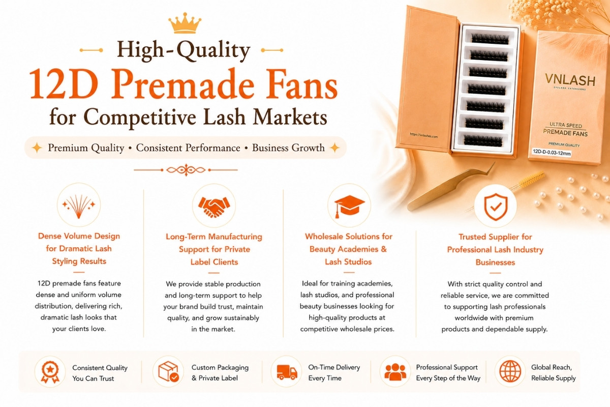 High-Quality 12D Premade Fans for Competitive Lash Markets