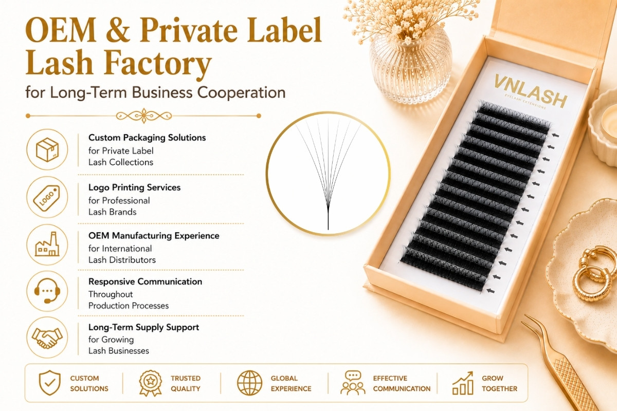 Fábrica de pestañas OEM y de marca privada para cooperación comercial a largo plazo