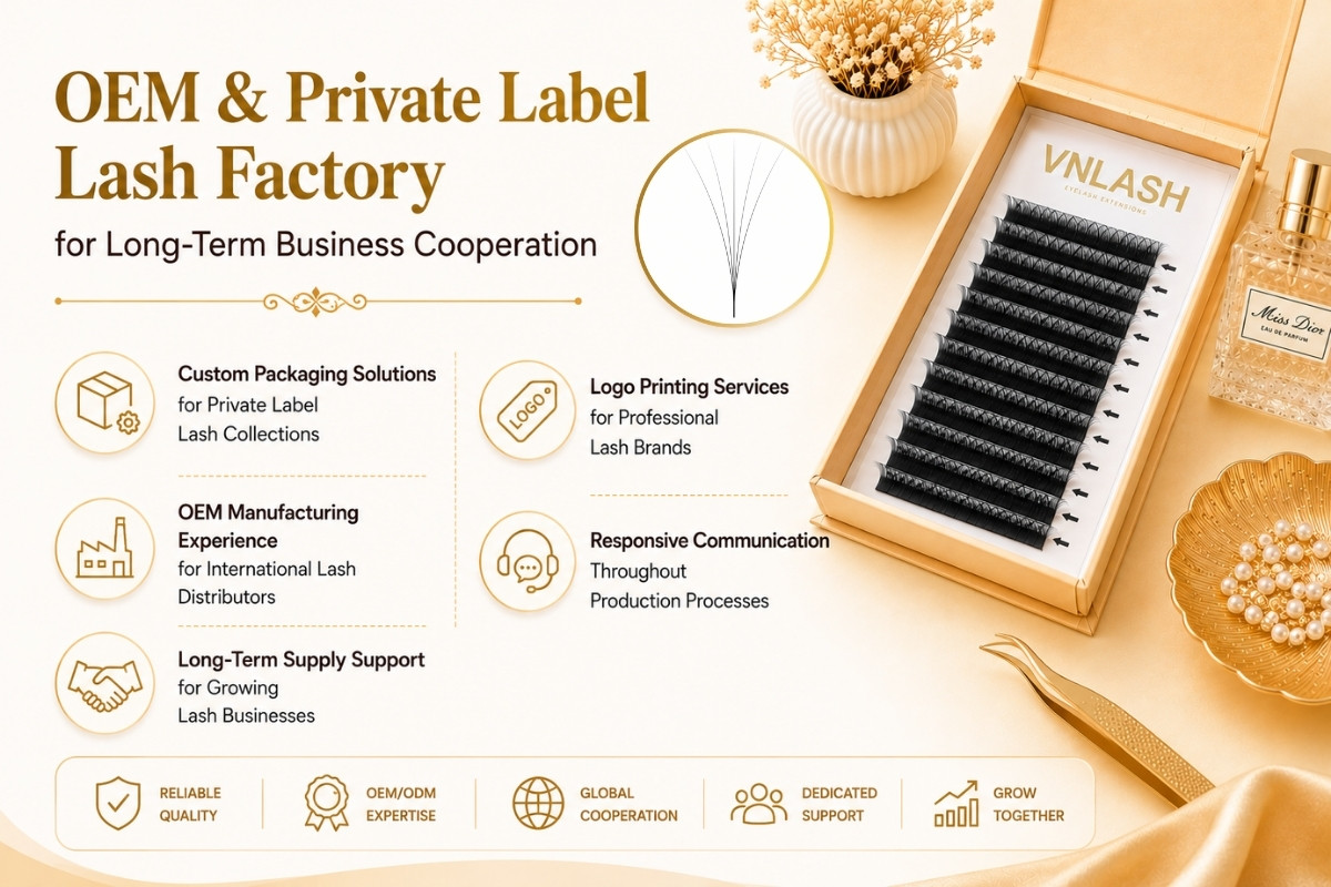 Fábrica de pestañas OEM y de marca privada para cooperación comercial a largo plazo