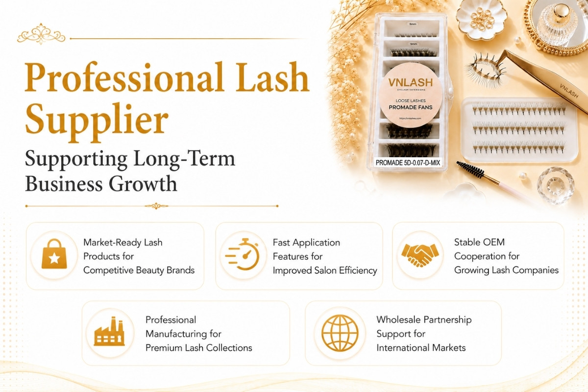 Fournisseur professionnel de cils soutenant la croissance commerciale à long terme