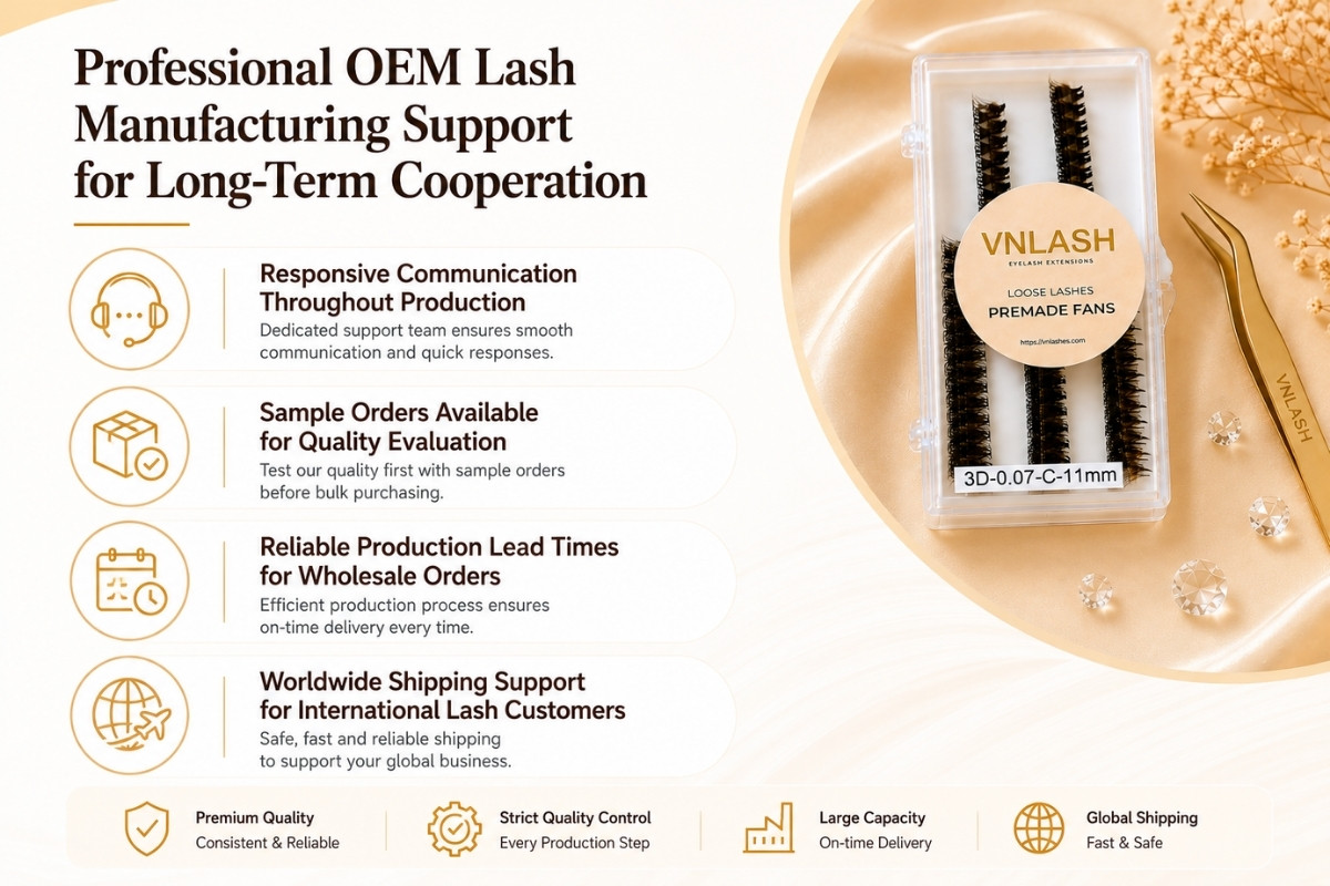 Professional OEM Lash Manufacturing Support for Long-Term Cooperation