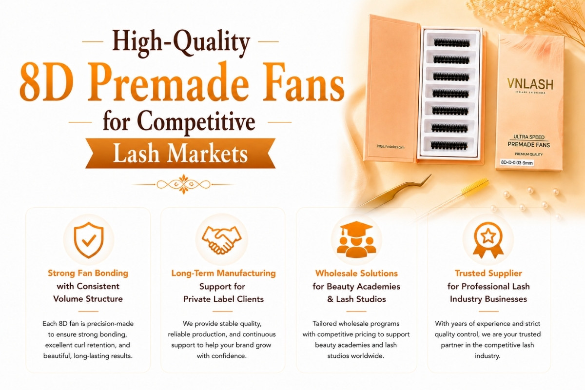High-Quality 8D Premade Fans for Competitive Lash Markets