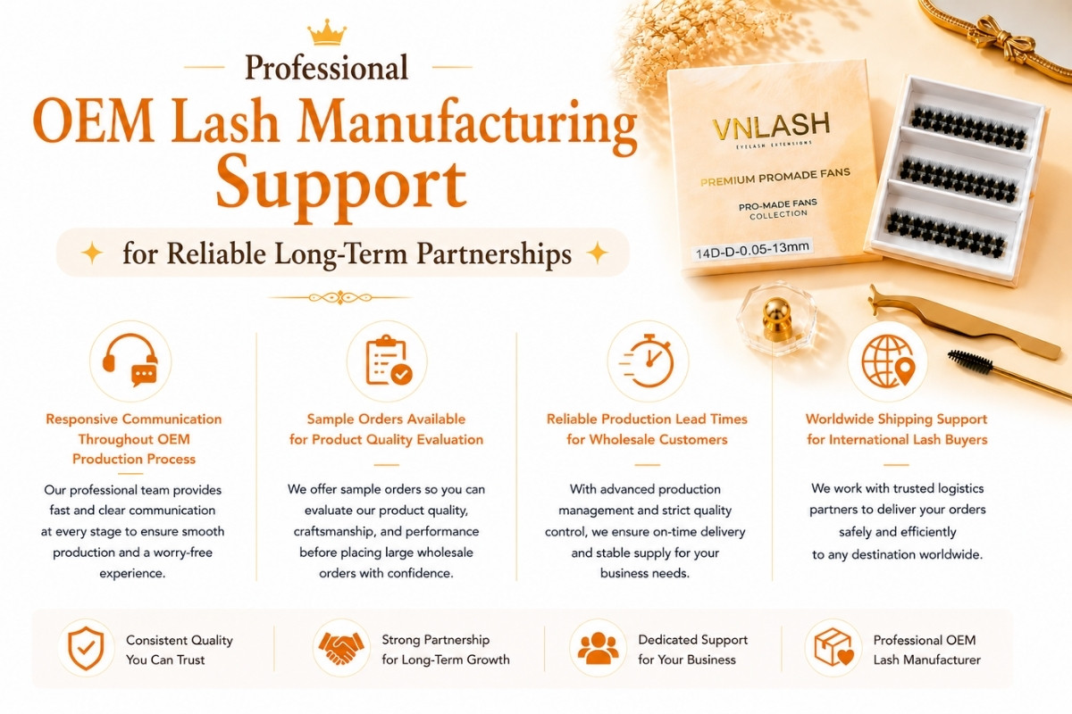 Professional OEM Lash Manufacturing Support for Reliable Long-Term Partnerships