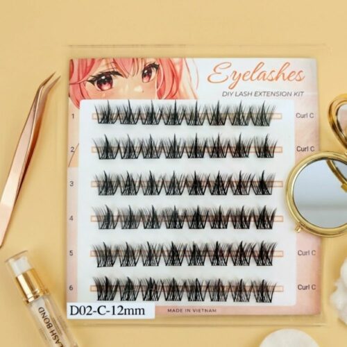 D02 Fluffy Volume Pre-Glued Cluster Lashes | Wholesale Lash Manufacturer