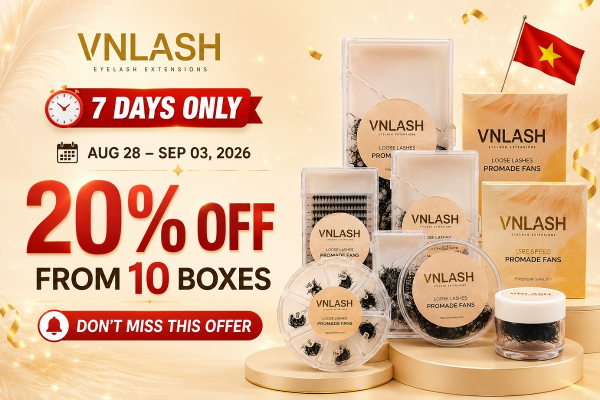 Vietnam National Day Eyelash Promotion – Order 10 Boxes, Get 20% Off